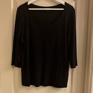 Eileen Fisher Silk Long Sleeve Black